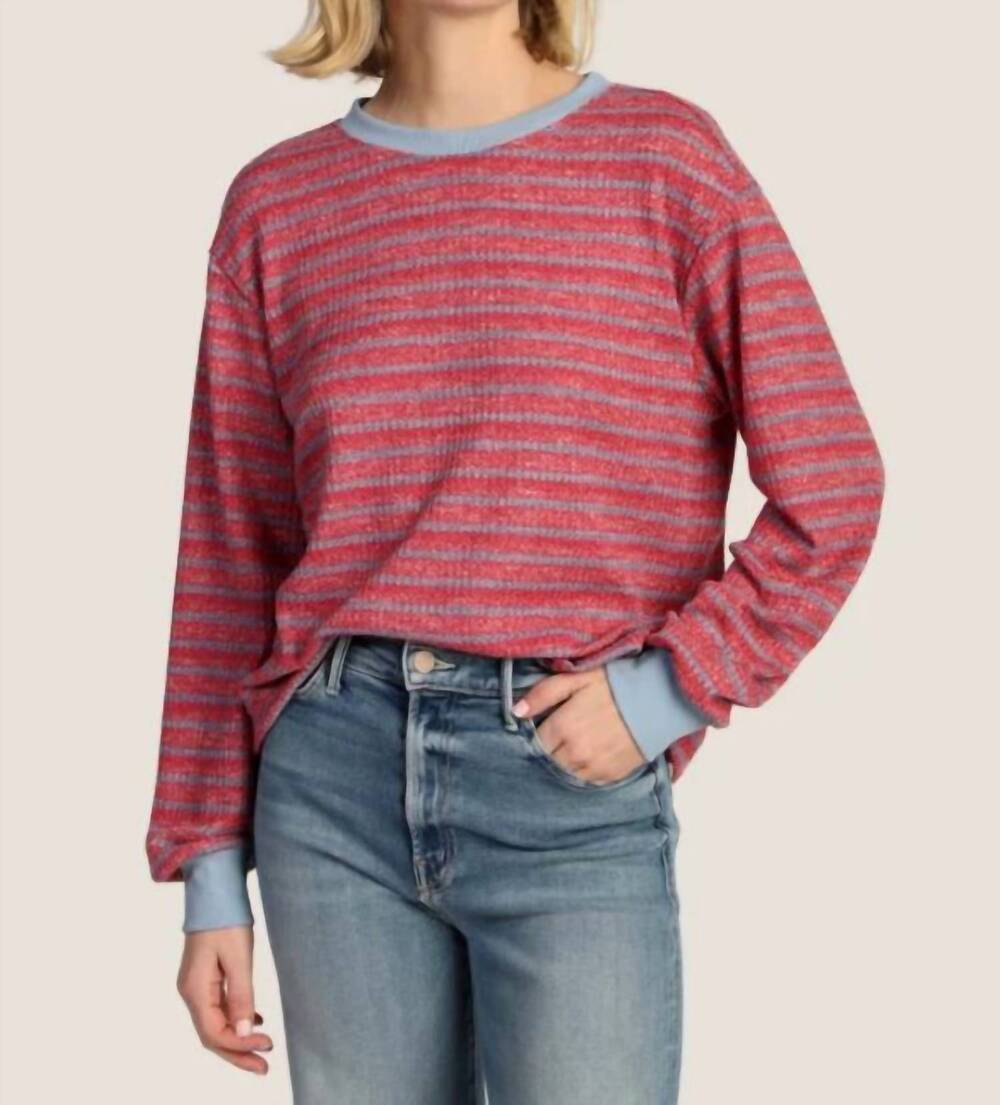 NEW DYLAN carson crew top in red